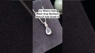 Icy Watery Jade Drop Necklace Customize#jewelry #jewellery #pendant #necklace #gemstone #ring #gems