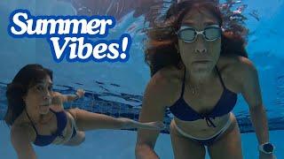 Summer Pool Vibe Underwater Swimming  Practice and Breath Hold