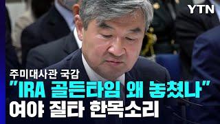 주미대사관 국감 "IRA 골든타임 왜 놓쳤나"..."조만간 방안 나올 것" / YTN