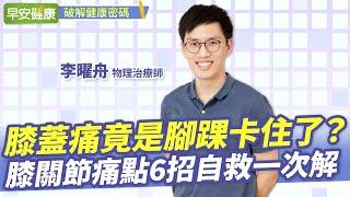 膝蓋痛竟是腳踝卡住了？膝關節痛點6招自救一次解︱李曜舟 物理治療師【早安健康】