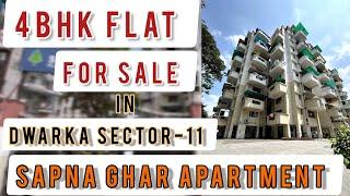 4Bhk Flat For Sale | Sapna Ghar Society Dwarka sector-11 | 8th Floor 4+3 Bathroom. Price negotiable.