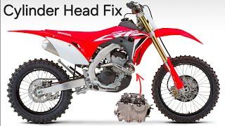 Honda CRF 250 RX - repair of the damaged cylinder head.