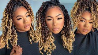 Easy Crochet Hairstyle for Fall | Toyotress Tiana Passion Twist Crochet Hair - 14" | ft. Toyotress