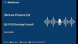 Shriram Finance Ltd Q2 FY2024-25 Earnings Conference Call