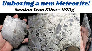 Unboxing: Meteorite Slice 473g Nantan Iron IAB-MG Meteorite from possible China fall in 1516