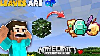 Minecraft, but leaves drop op items | casual noob | Minecraft mods