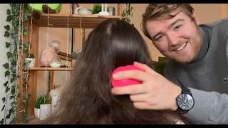 ASMR | My Boyfriend Styling My Hair for a Cozy Rainy Day Indoors ‍️