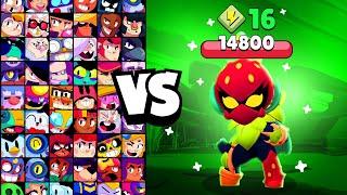 LILY vs ALL BRAWLERS! With 16 POWER-UPs! | Brawl Stars