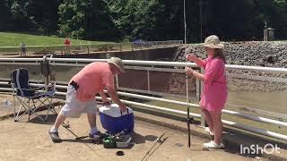 Spillway fishing at Grenada Lake @downsfamilybullies7123