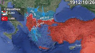 The First Balkan War using Google Earth