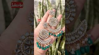 Beautiful Kundan earrings making at home#creative #diyearrings #youtubepartner #youtubeshorts