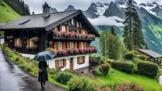 Rainy Walk in the Swiss Alps: Why Grindelwald is the Most Beautiful Village!