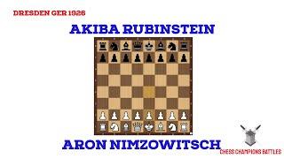 Nimzowitsch vs Rubinstein | A Legendary Battle in the English Opening | Dresden 1926