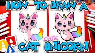 How To Draw A Cute Cat Unicorn