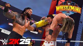 WWE 2K25: CM Punk vs Roman Reigns vs Seth Rollins | WrestleMania 41 Prediction Highlights!