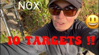 10 Targets Detecting - nothing fancy, just METAL DETECTING with the NOX800, LIVE digs. Happy days 