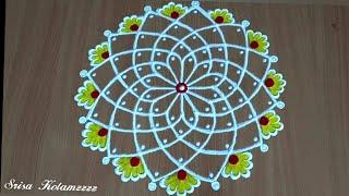 215. 3 Dot Easy Simple and Beautiful Rangoli LatestMuggu FridayRangoli PandagaMuggu FestivalRangoli