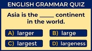 ENGLISH GRAMMAR QUIZ: Comparative vs Superlative Test #challenge 1