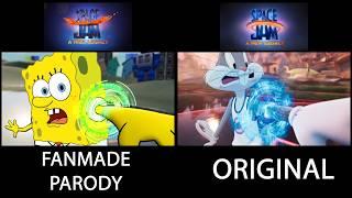 SPACE JAM 2 and NICKTOONS Parody Side-By-Side Comparison