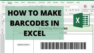 The EASIEST Way To Create Barcodes In Excel