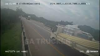 Dashcam of N4 tanker vs bakkie crash