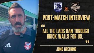 POST MATCH INTERVIEW- Jono Greening vs Radcliffe FC