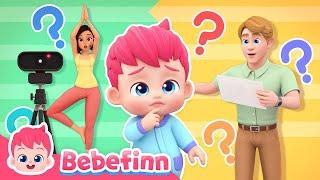 Working Working‍‍| EP89 | Mom and Dad Working from Home | Bebefinn Nursery Rhymes