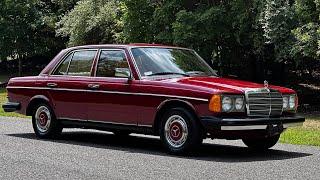 1978 Mercedes-Benz 300D with 37k miles Medium Red over Bamboo MB Tex Cosmetic video 7/22/24