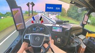 POV Girl Truck Driving  /// BE - FR  Hensies de Moeschal Signal Monument