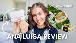 ANA LUISA REVIEW  Sustainable Gold Jewelry Try on and Unboxing