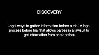 Discovery: Terms and Definitions