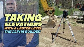 Taking Elevations With A Laser Level To Calculate The Amount of Blocks Needed