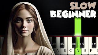 Mary, Did You Know? | SLOW BEGINNER PIANO TUTORIAL + SHEET MUSIC by Betacustic