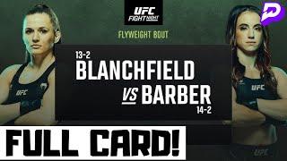 UFC Fight Night Blanchfield vs Barber Predictions & Full Card Breakdown - UFC Vegas 107 Betting Tips