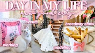 Busy Day In My Life Living in NYC | Modeling, Broadway Show, Working, Events, & More | Lauren Norris