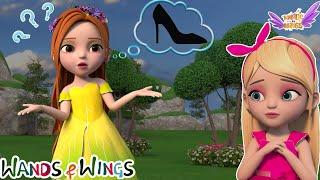 Princess Lost her Shoe | Where is Blossom's shoe? + Doll Dress Up | Kids Rhymes- Wands And Wings