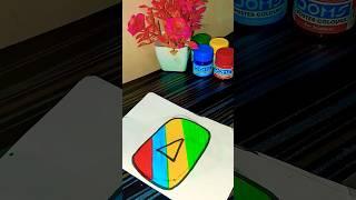 youtube logo ️ drawing #art #artandcraft #drawing #artscraft #satisfyingart  #shorts #satisfying