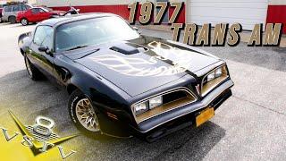 Driving an updated 1977 Pontiac Trans Am SE at V8 Speed and Resto Shop V8TV