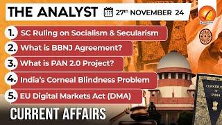 Current Affairs Today: The Analyst 27 November 2024 | Newspaper Analysis | Vajiram And Ravi