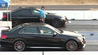 BMW m5 vs AMG V8 Biturbo Mercedes -drag race