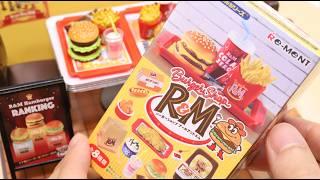 RE-MENT Burger Shop R&M Miniature Burger Shop RE-MENT Petit Sample Unboxing