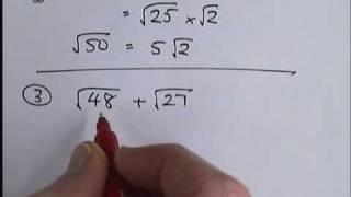 How To Simplify Surds Part 1.wmv