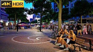 Frankfurt After Sunset - German Summer 2023 Germany Walking Tour [4K HDR]