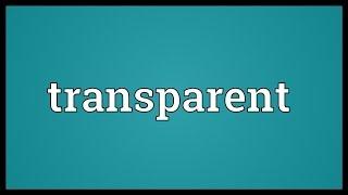 Transparent Meaning