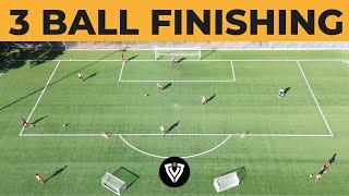 A Fun 3 Ball Finishing Exercise | Football  - Soccer Drills | U13 - U14 - U15 - U16 - ...