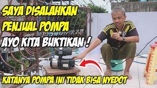 Pembuktian: pompa booster ini bisa menyedot air dari sumur.