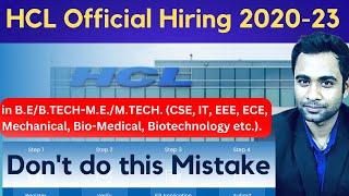 HCL Technology official Hiring 2020-2023 | Don't miss this opportunity