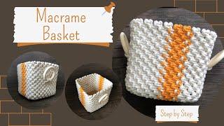 DIY Macrame Basket Step by Step / Cesto em Macrame Passo a Passo - Tutorial