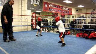 4 year old boxer Noah sparring