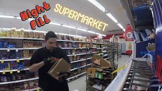 Working in a Grocery Supermarket | Night Fill [ASMR]